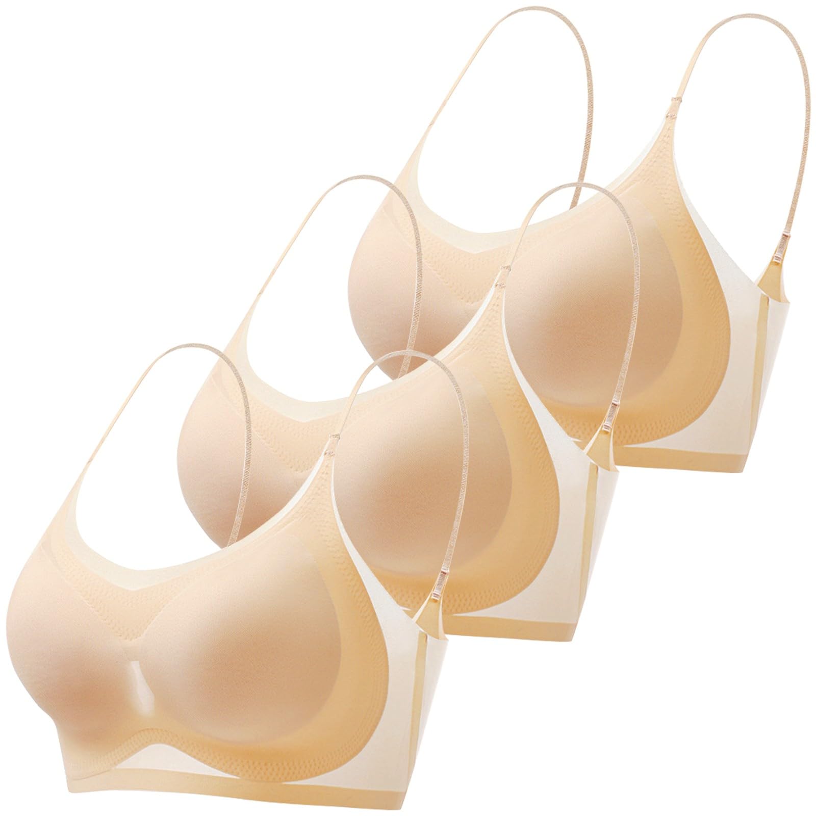 Women's Sports Bra Ultra Thin Silk Comfortable & Sexy - Summer Anti Sagging Seamless Plus Size Ice Comfort Bras - Lightweight Breathable Workout Top for Gym, Yoga, Running - UK Sizes S-4XL