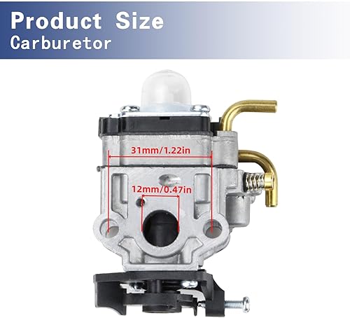 Miniatura 4 de 308054129 RY38BP - Kit de afinación de carburador que reemplaza para Ryobi RY38BP 38cc Mochila Soplador Carb Parts con filtro de aire Kit de juntas