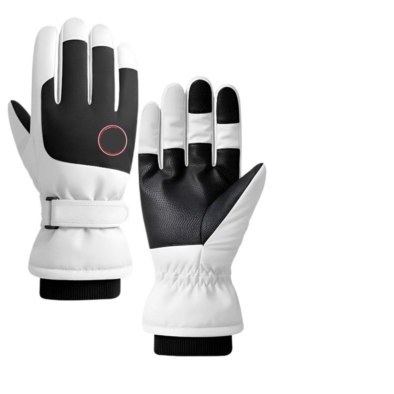 Guanti da Sci Guanti da sci invernali caldi antivento con dita intere in velluto, for sport all'aria aperta, spessi, alpinismo, ciclismo Invernali