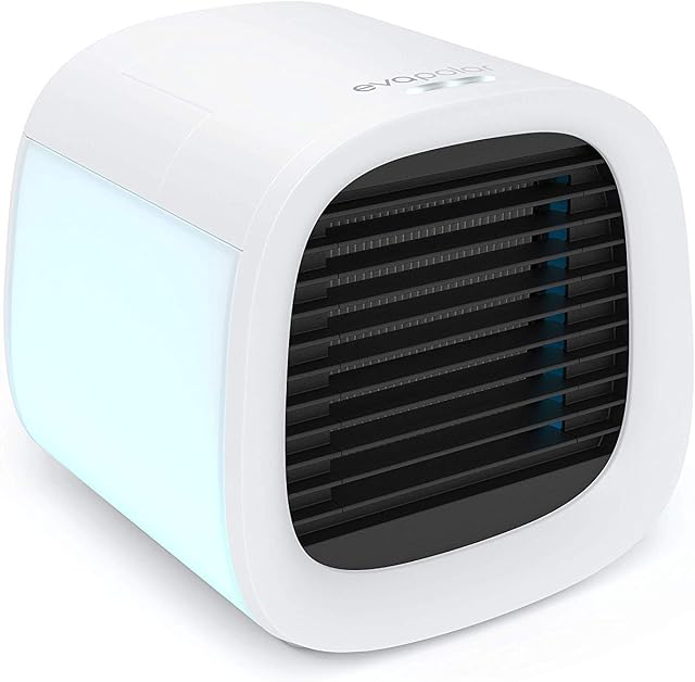 Evapolar evaCHILL Personal Portable Air Cooler and Humidifier, Desktop Cooling Fan, for Home and Office, with USB Connectivity and Built-in LED Light, White