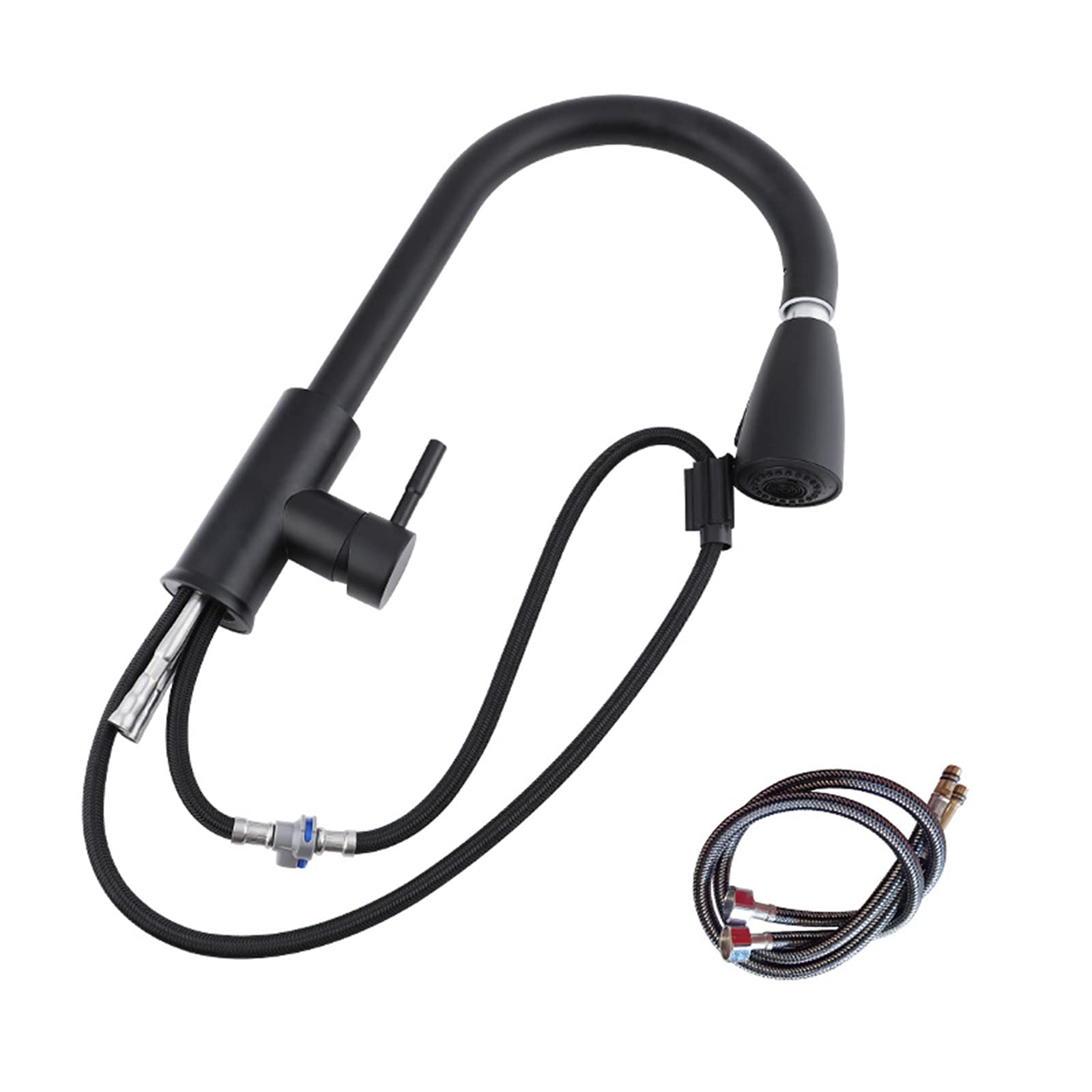 Robinet de cuisine extractible et mitigeur rotatif pour nettoyer facilement le grand bassin