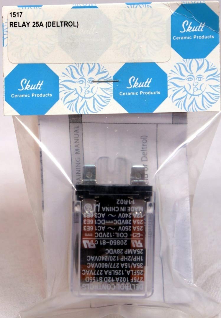 Creative Hobbies SK1517 Skutt Kiln Relay, 25 Amp, Clear Case, Deltrol, Replacement Kiln Part