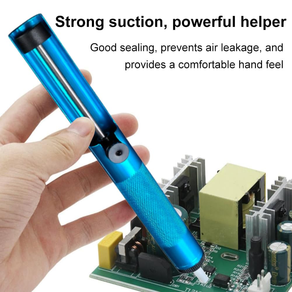 Pompa Dissaldante MOLAIN - Set Di 2 Per Aspirare Stagno Di Saldatura, Oro E Blu - Foto 11