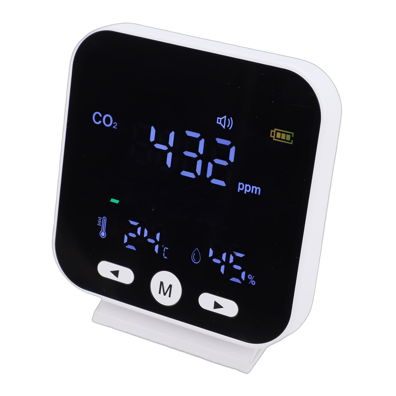 Syrisora Rilevatore di CO2, Tester Portatile 3 in 1 della qualità Dell'aria con Sensore NDIR per il Monitoraggio della Temperatura dell'umidità della CO2 in Tempo Reale, con Display LCD