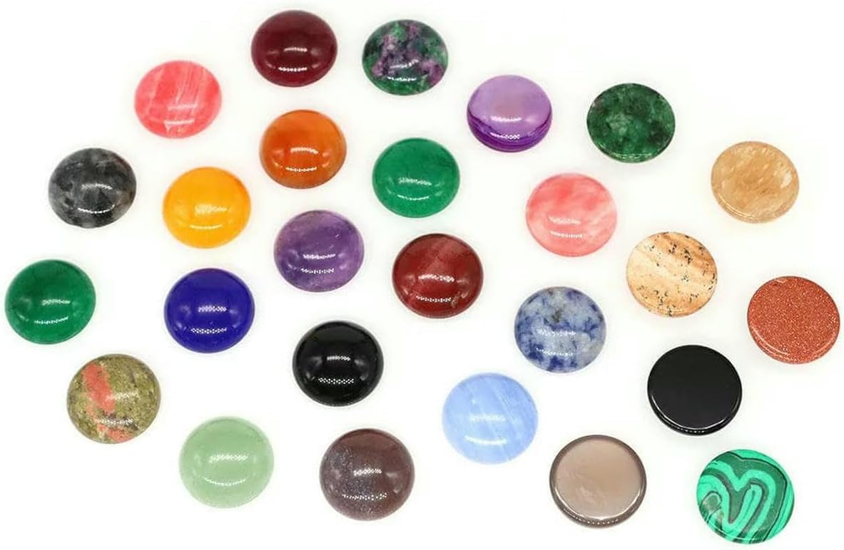 5 Sztuk/partia Naturalne Okrągłe Koraliki Z Kaboszonów Z Kamieni Szlachetnych 6 8 10 12 14 16 18 20 25 Mm Cabochon Diy Pierścień Naszyjnik Biżuteria Making, Green Jade, 10mm