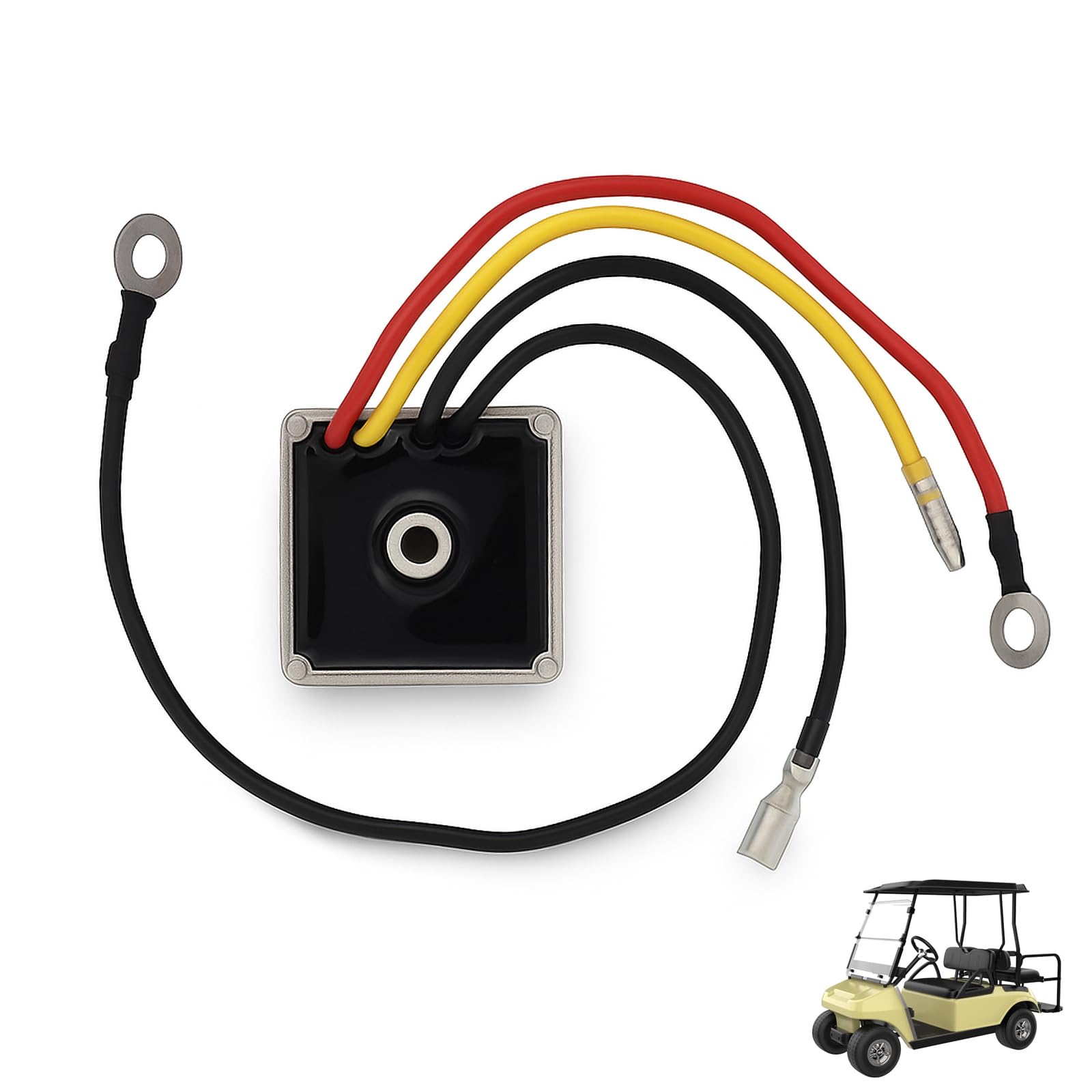 Upgraded Golf Cart Voltage Regulator Rectifier for Club Car DS & Carryall 1992-up Gas Cart, Replace OEM 1015777 102711201 102710101