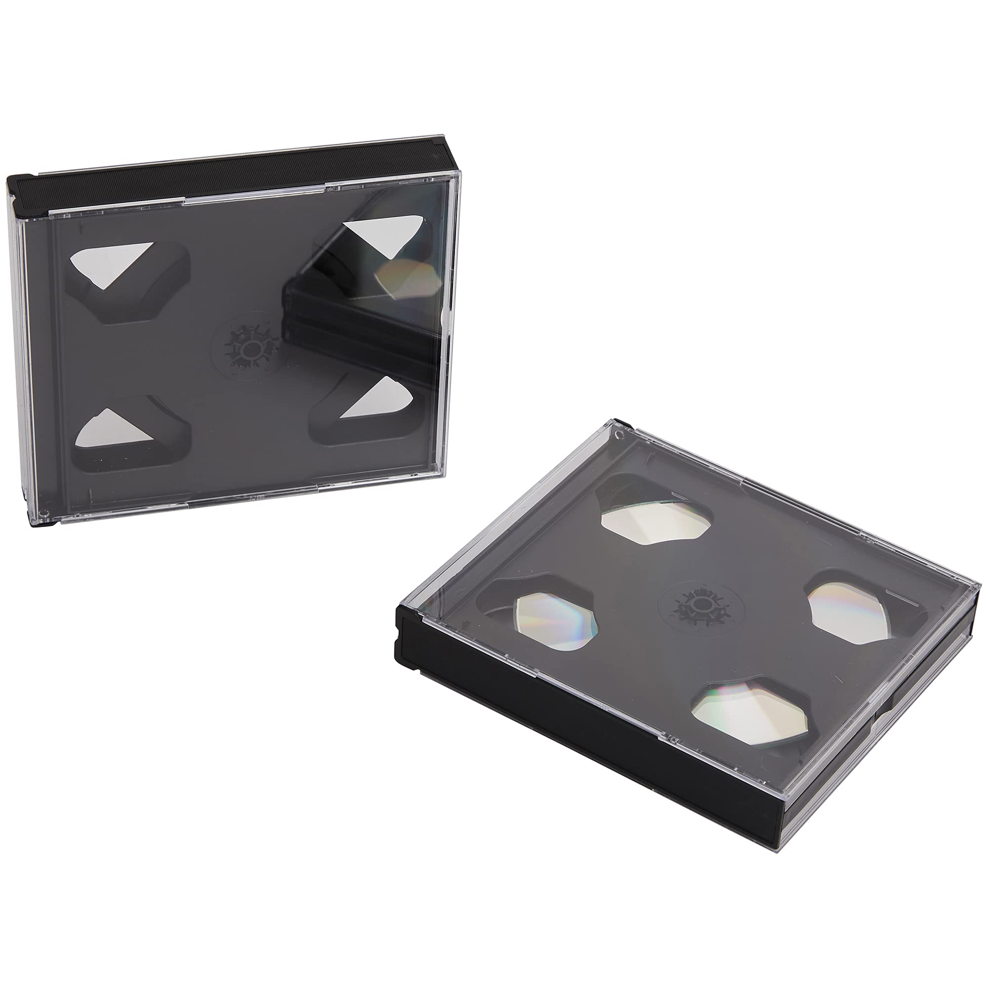 Dragon Trading® Lot de 5 boîtiers CD DVD à 5 plateaux 25 mm avec plateau noir