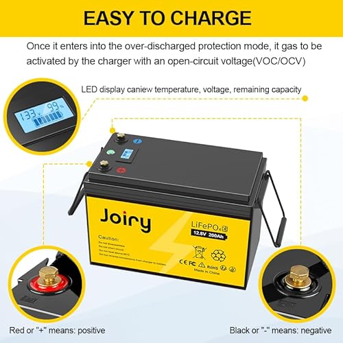 Joiry 12V 200AH Bluetooth LiFePO4 Batteria al