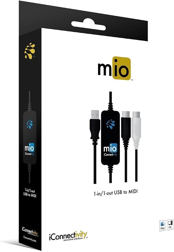 iConnectivity mio 1-in 1-out USB to MIDI Interface for Mac and PC