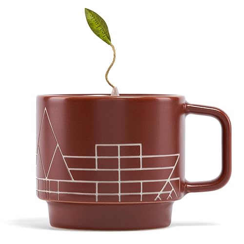 Miniatura 47 de Tea Forte Wellbeing - Juego de regalo de té de alta calidad de 3 piezas con taza de café azul claro con tapa, bandeja de té y 10 surtidos de 2