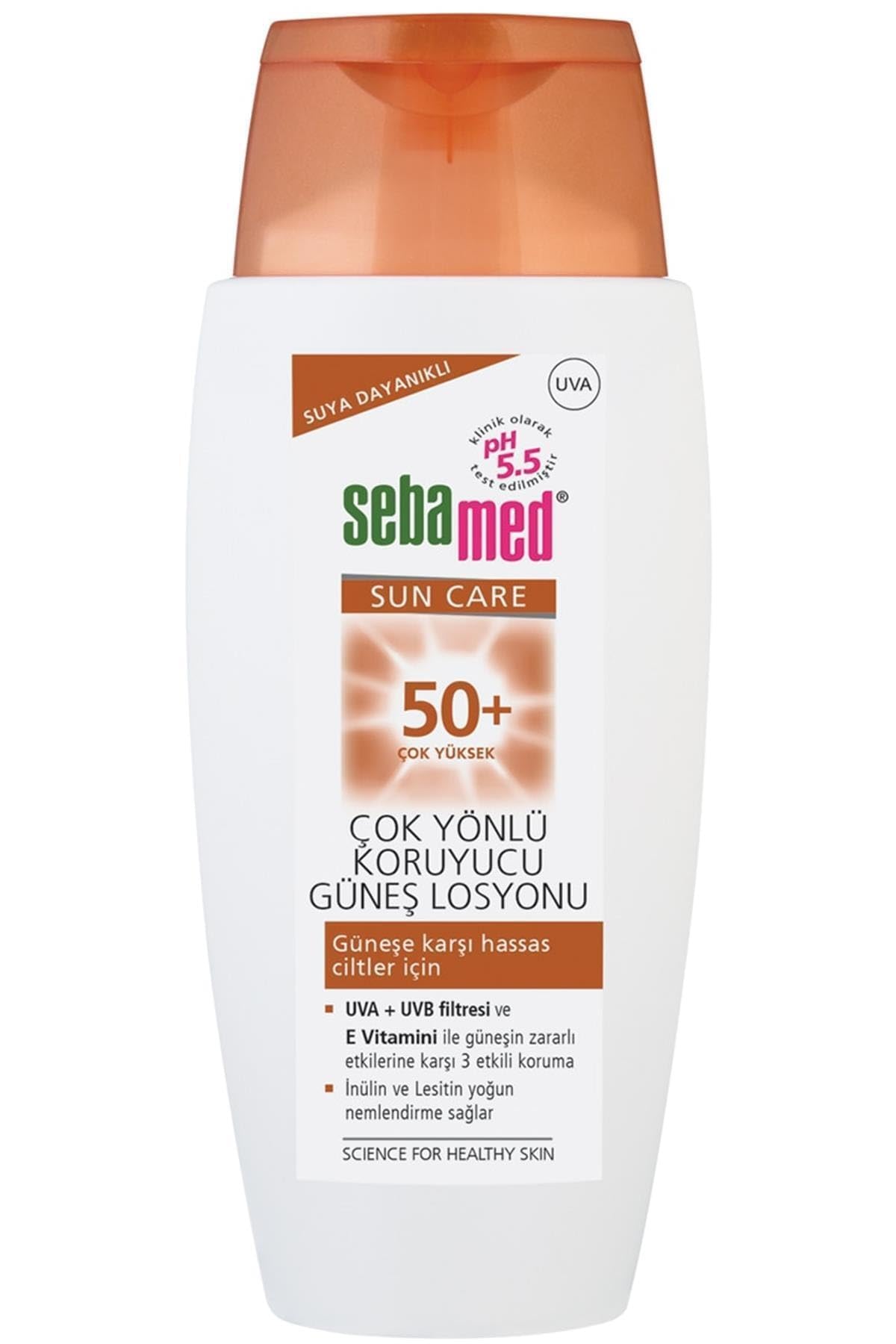 Sebamed Sun Care Suya Dayanıklı SPF 50+ Çok Yönlü Koruyucu Güneş Losyonu, 150 ml