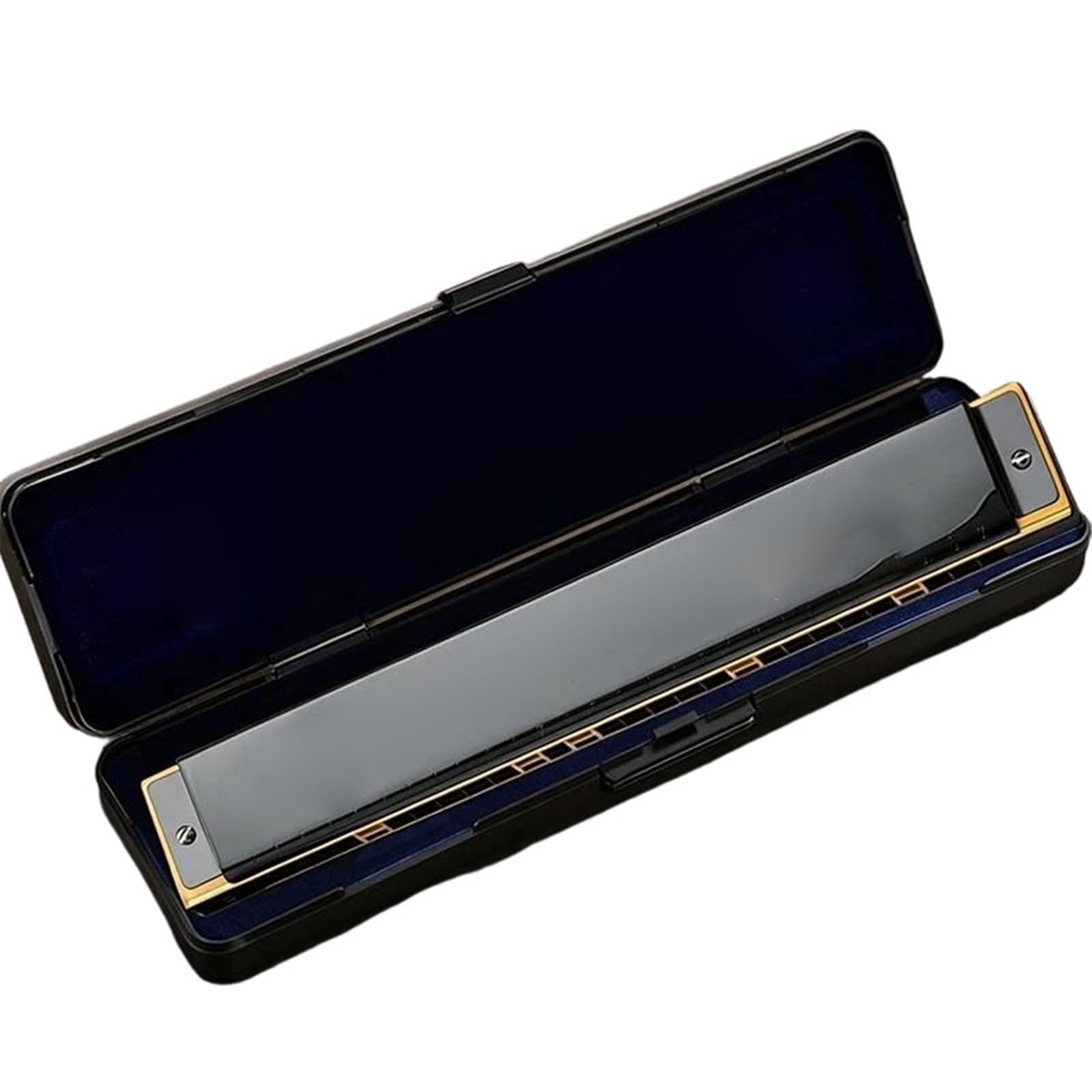 Armonica Blues Chiave C Dell'armonica Tremolo A 28 Fori | Armonica a tremolo a 28 fori Performance chiave C per principianti, armonica a bocca professionale(Black)