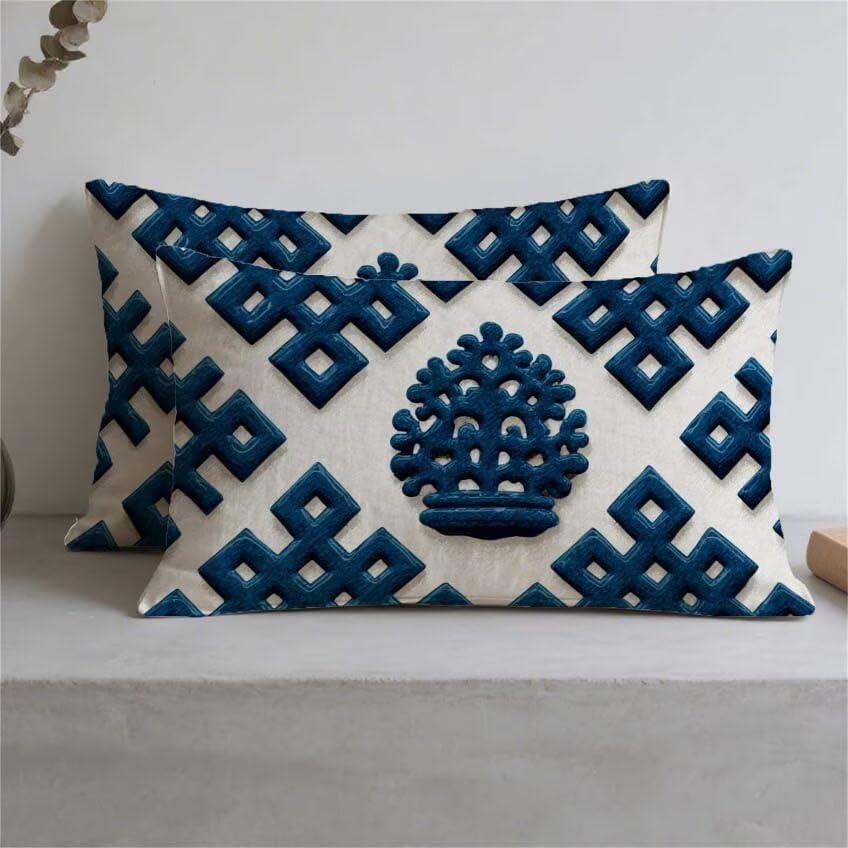 Housse de coussin extérieur violette 80x100 pour canapé bohème - 3