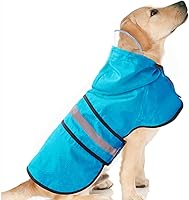 Vista 25 de Impermeable para Perros Resistente al Agua Reflectante - Poncho Ligero Transpirable con Capucha Abrigo Chaqueta de Lluvia con Correa Ajustable