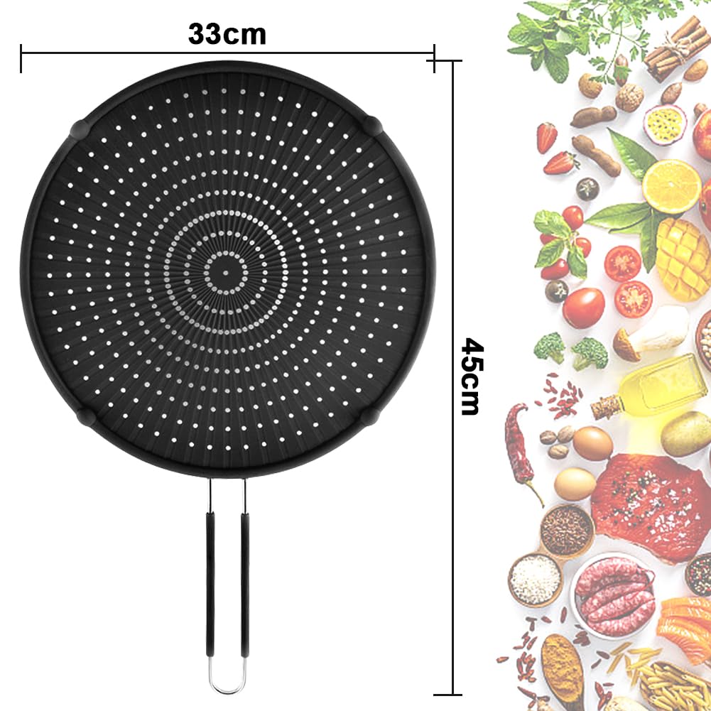 Apidgrowth Paraschizzi per Padella, Paraschizzi di Grasso, Resistente al Calore per Friggere, Paraschizzi in Silicone per Cucinare Tutti i Giorni, Lavabile in Lavastoviglie（16in×12in×0.5in）