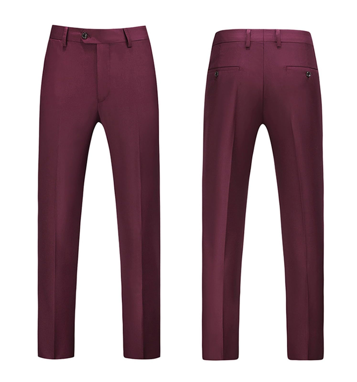 DENGJIAMY Pantalon de costume pour homme - Pantalon classique de mariage - Pantalon élégant - Grande taille - Coupe ajustée - Pantalon habillé pour homme