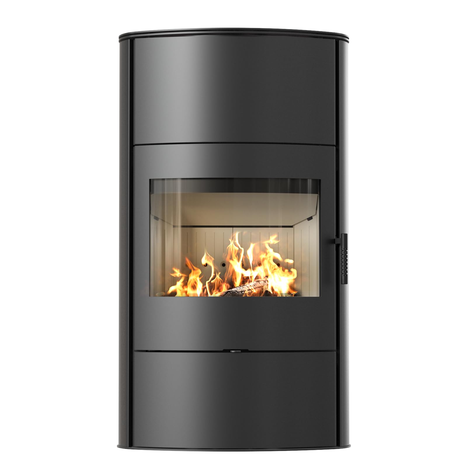 KRATKI Kaminofen Rollo 8 kW Raumluftunabhängig Ø 150 mm BImSchV Stufe 2 EEK A+ Schwarz