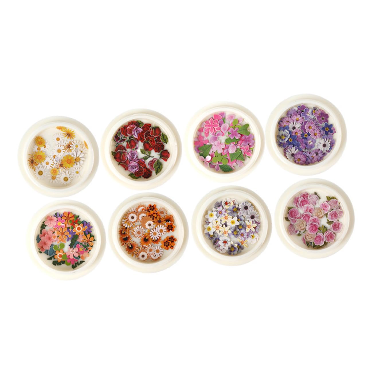 3 Set Sticker Unghie Fiori Secchi Per Decorazioni Manicure Diy Adesivi Autoadesivi Per Nail Art Facili Usare Per Appassionati E Professionisti 8 Scatole*3