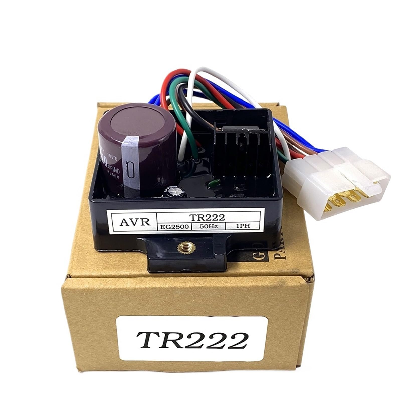 CSKWLLNBC 1pcs TR222 EG2500 AVR Gasoline Generator Automatic Voltage Regulator Single Phase 50HZ For Electric Stabilizer 8 Wire