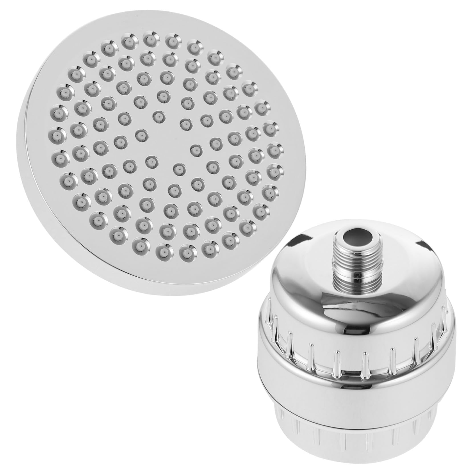 Sosoport Filtro Cabezal de Ducha para Agua Dura ABS Plata Rotatorio 360° | Capas Múltiples, 15 Niveles, Ajuste Potente, Bola Esférica Sólida, Movimiento Libre, Uso Fácil, Alta Resistencia