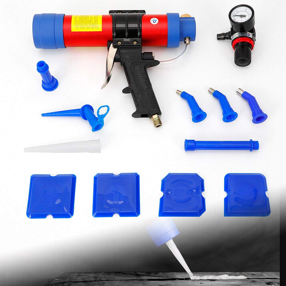 Pneumatyczny pistolet na naboje na sprężone powietrze pistolet na naboje z nabojami wyciskacz silikonowy pistolet silikonowy 310 ml 6 bar nabojów