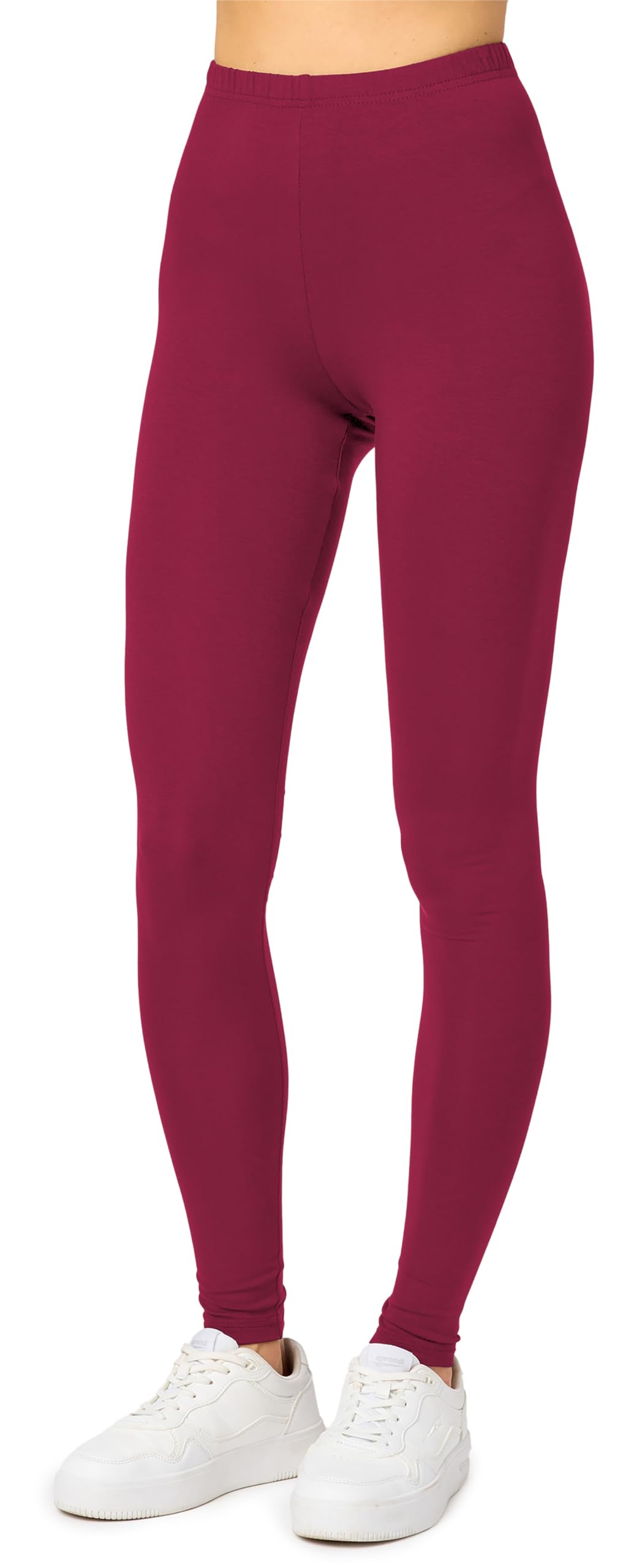 Merry Style Women's Leggings Long MS10-143 (Burgundy, M)