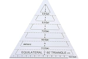 60 Degree Equilateral Triangle Quilting Ruler: Precision and Accuracy for Seamless Patchworking