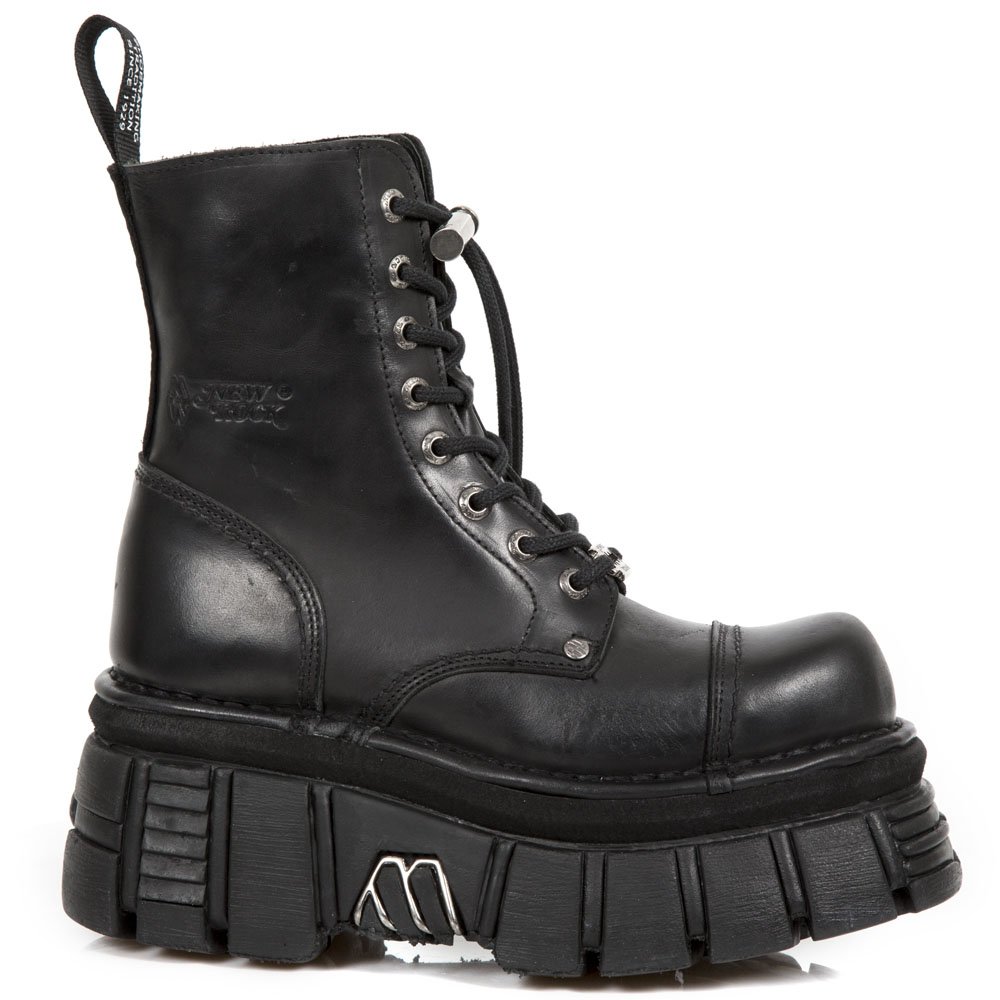 Amazon | New Rock Combat Boots ユニ プラットフォームブーツ