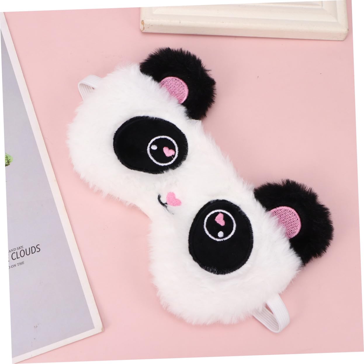 Masque Yeux Panda Design Doux et Confortable Cache Yeux Occultant pour Sommeil Masque de Nuit et Filles Lumière pour