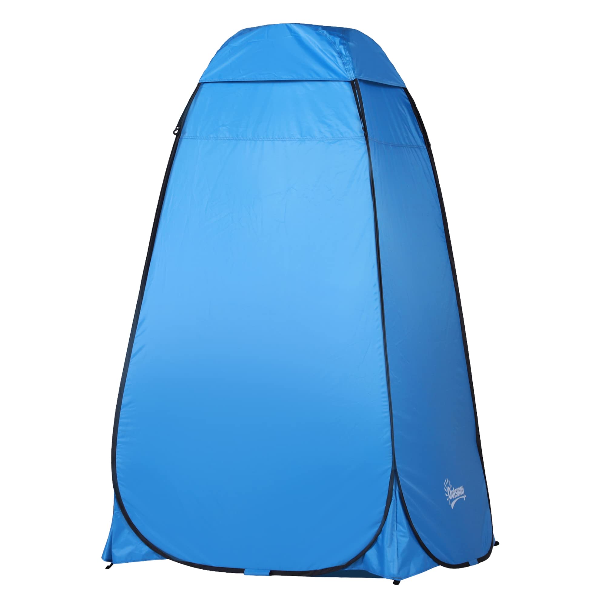 Outsunny Pop-up Duschzelt, tragbare Toilettenzelt mit Tragetasche Fenster Mobile Umkleidezelt WC Zelt Privatsphäre Toilette Umkleidekabine Wurfzelt Lagerzelt für Outdoor Camping Strand