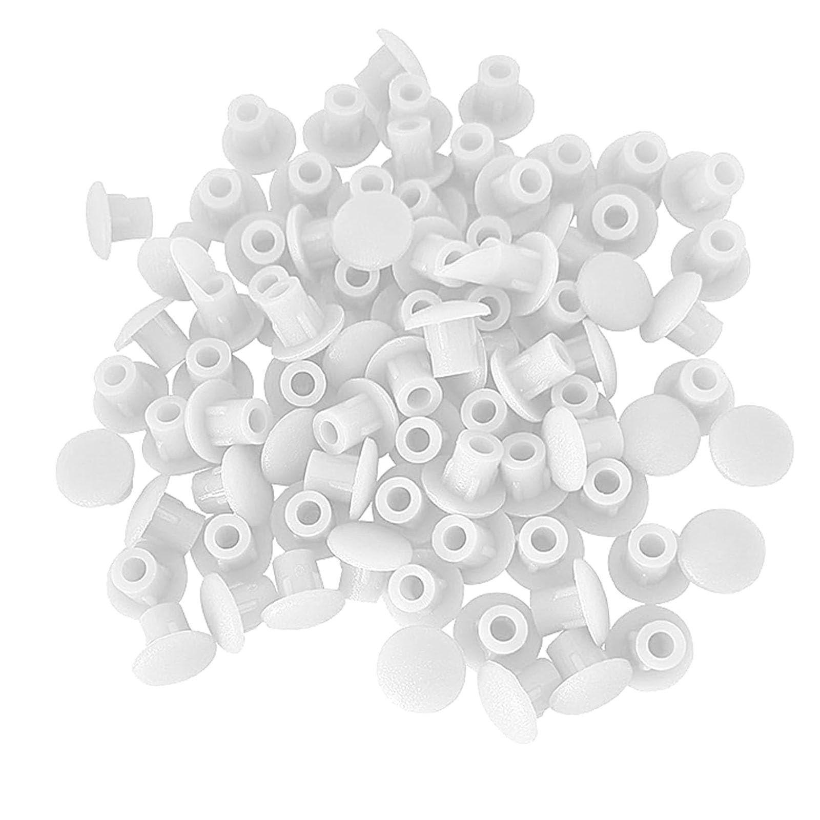 Igutrail Transparent 300Pcs White 5Mm Drill Hole Cover Caps Plastic Screw Covers For Furniture And Cabinets