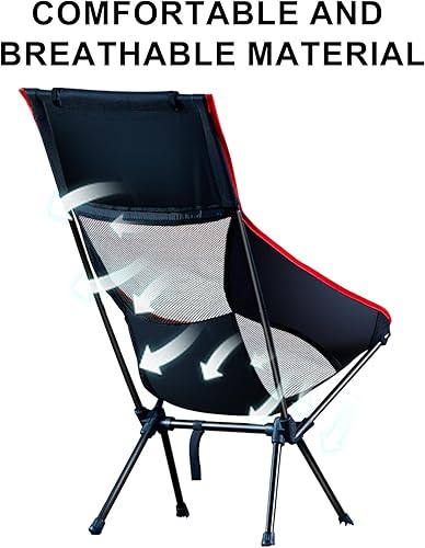 Miniatura 6 de Sillas de camping portátiles, plegables ligeras, silla de mochilero para adultos, sillas plegables para campamento exterior (grande)
