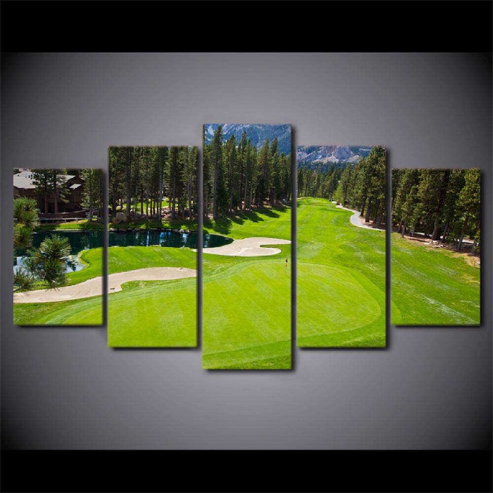 Impresiones sobre Lienzo HD Imprimir Imagen Modular Inicio Pared Art Deco Carteles 5 Piezas Invierno Bosque Animales Ciervos Paisaje Lienzo Pintura Animal Fotos