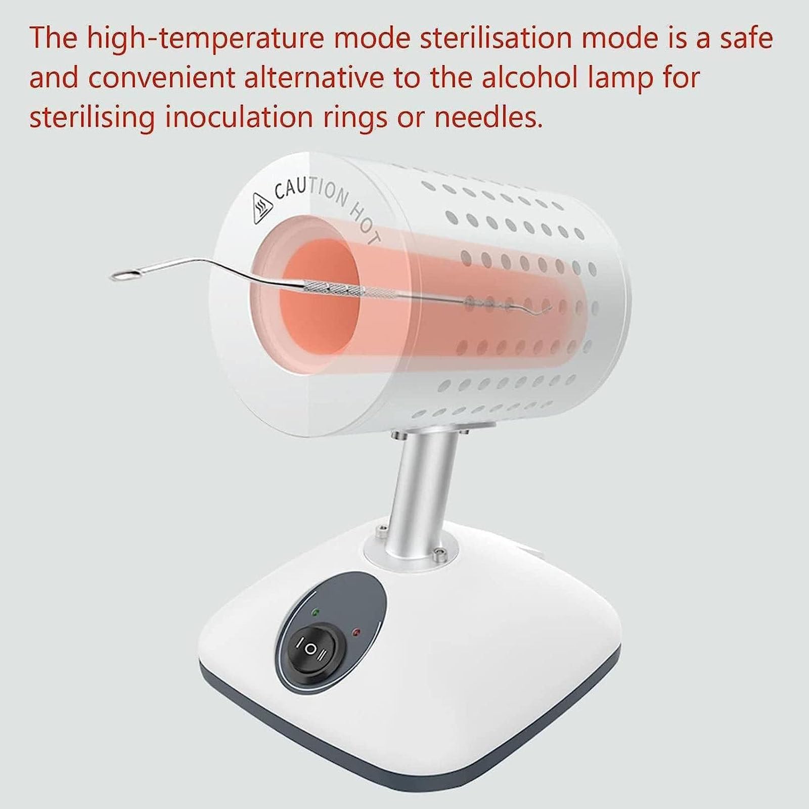 Esterilizador de bucle,Esterilizador infrarrojo de laboratorio,Esterilizador de bucle de inoculación,Esterilizador de bisturí infrarrojo,para bisturí Aguja Inoculación Bucle Vacunación,14mm-220V