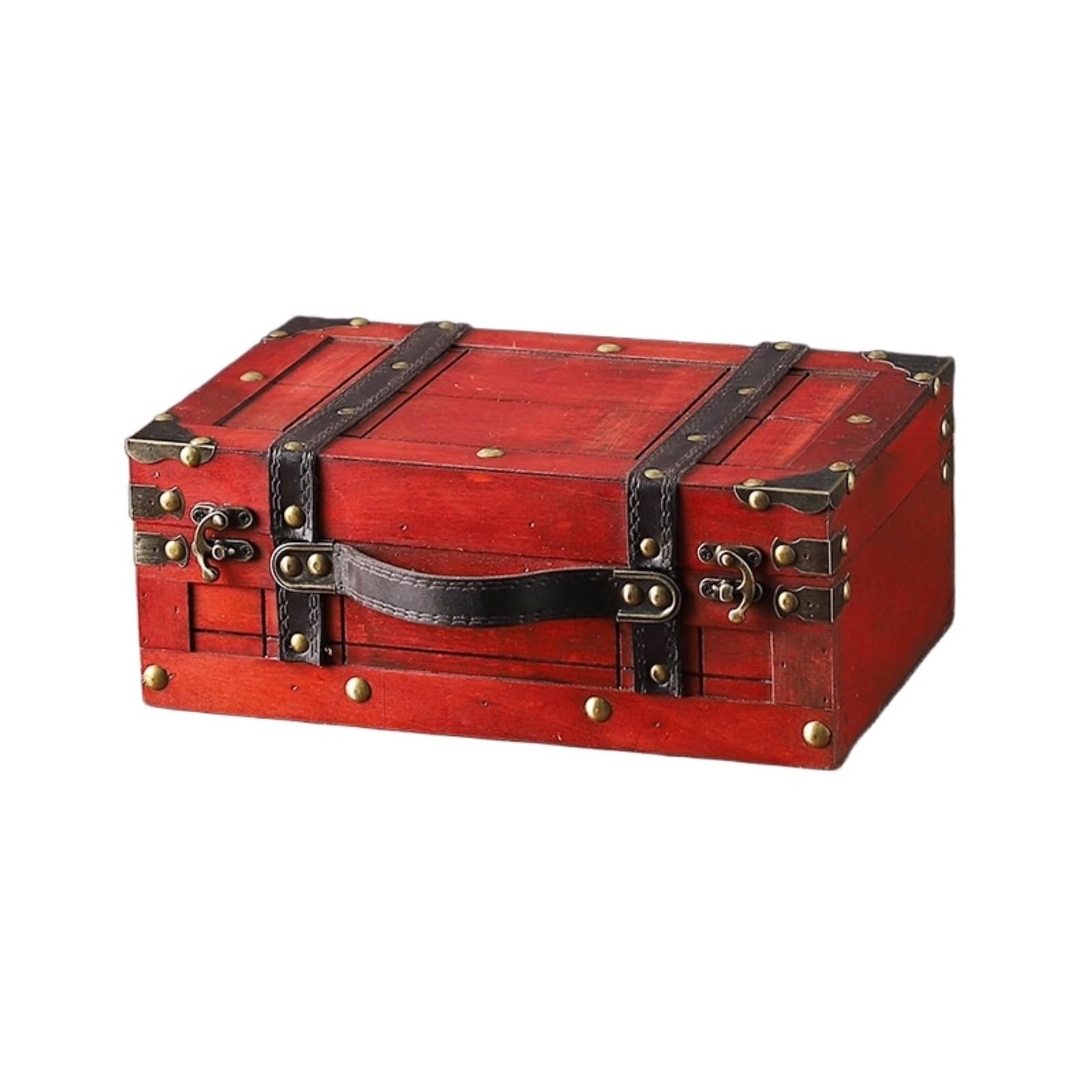 KESOTO Caja Almacenamiento Rústica con Tapa y Acabado Envejecido para Guardar Artículos Comunes y Fotografías en Escritorios O Como Elemento corativo Nostálgico