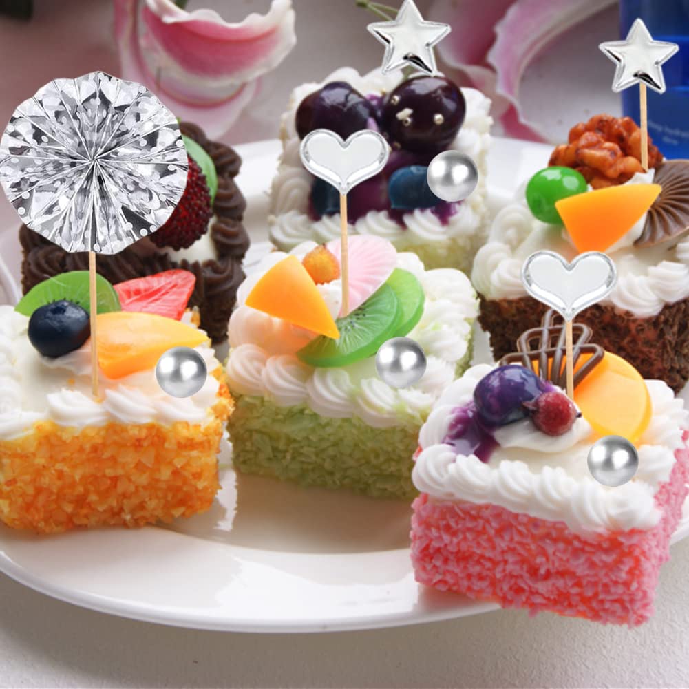 Acryl Tortenaufsätze Set – Happy Birthday, Sterne & Kugeln, Wiederverwendbar