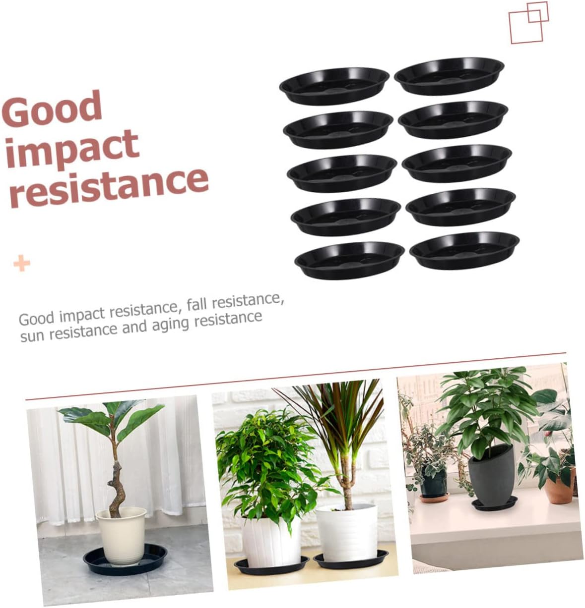 10pcs Creative Flowerpot Tray Base for Use Round Shape Garden Pot Trays Easy to Potted Plants