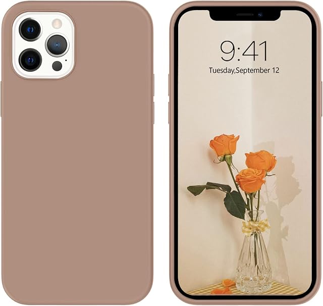 DUEDUE iPhone 12 Pro Max Silicone Case, iPhone 12 Pro Max Case Shockproof, Liquid Silicone Soft Gel Rubber Full Body Protective Cover Shockproof Anti-fingerprint for iPhone 12 Pro Max 6.7" Cover