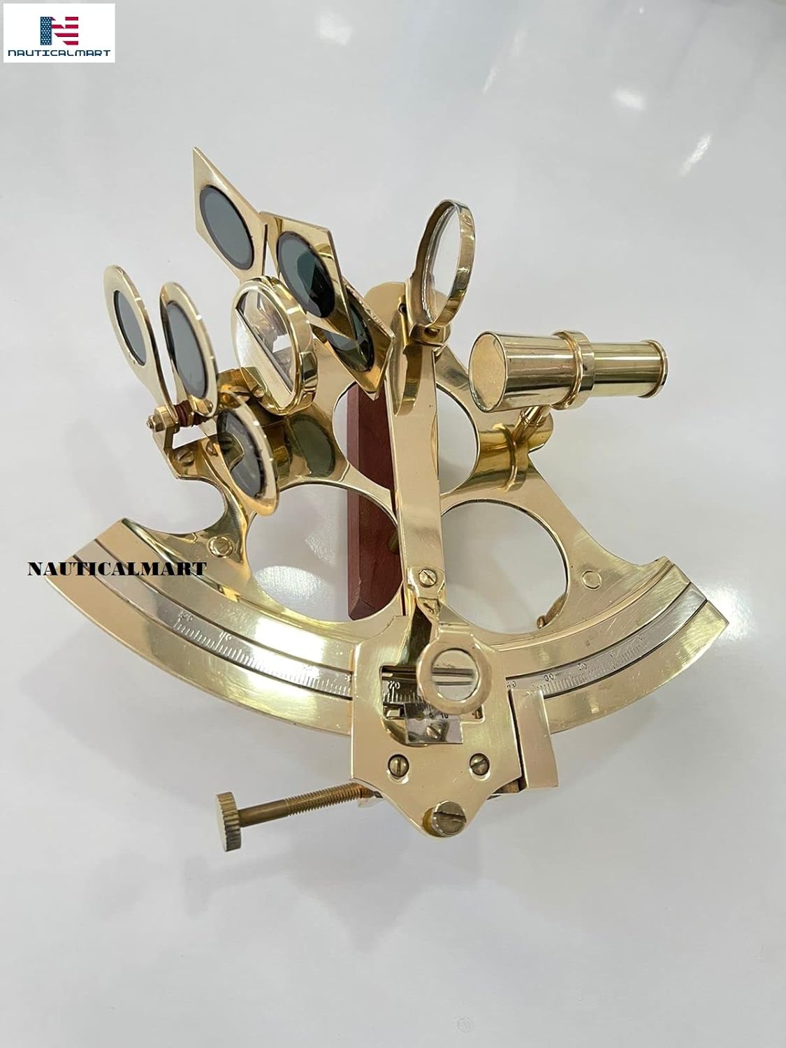 Captain's Brass Sextant 8 Inch by Nauticalmart