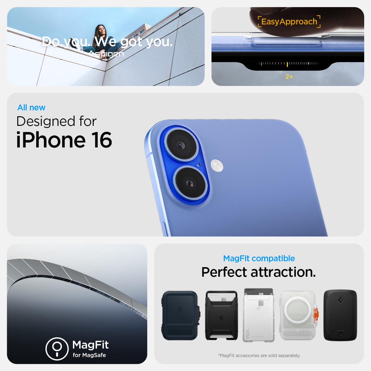 Spigen Essential Clear Crystal MagFit Case for iPhone 16, Clear White — Amazon image 2