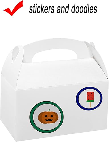 Vista 40 de Xxcxpark 48 cajas de regalo blancas de 4 x 4 x 4 pulgadas, caja decorativa de regalo de regalo con tapa para manualidades, cubos, cupcakes, cajas