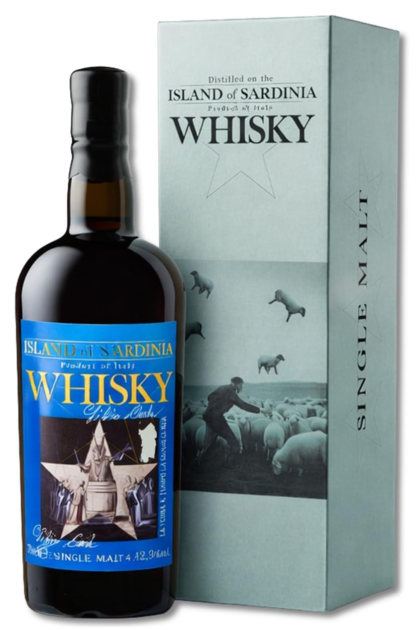 Whisky Island of Sardinia Single Malt Ex Botte da Vernaccia Silvio Carta Sardegna 70cl in astuccio regalo