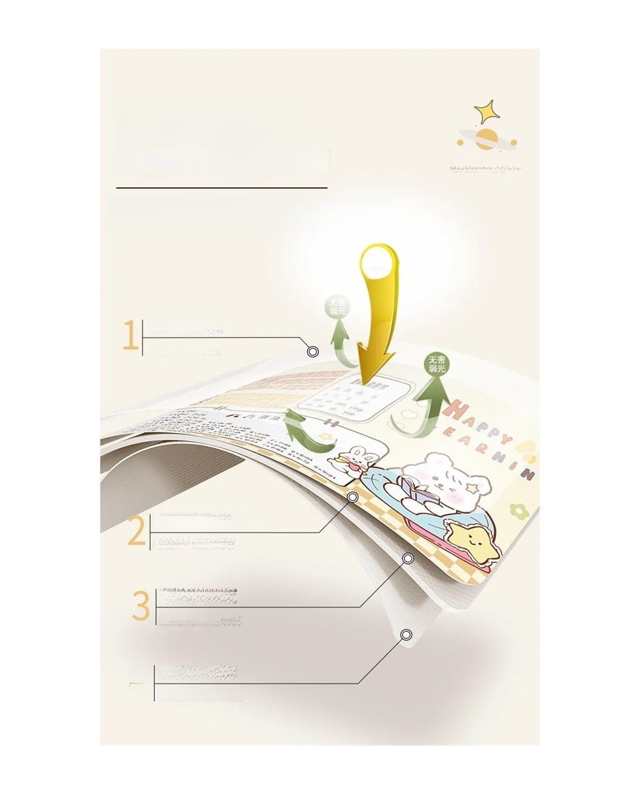 Tappetino Scrivania In Pelle Tappetino da scrivania for l'apprendimento con tovaglia in silicone morbido impermeabile for bambini e studenti(Color 11,80 * 130cm)