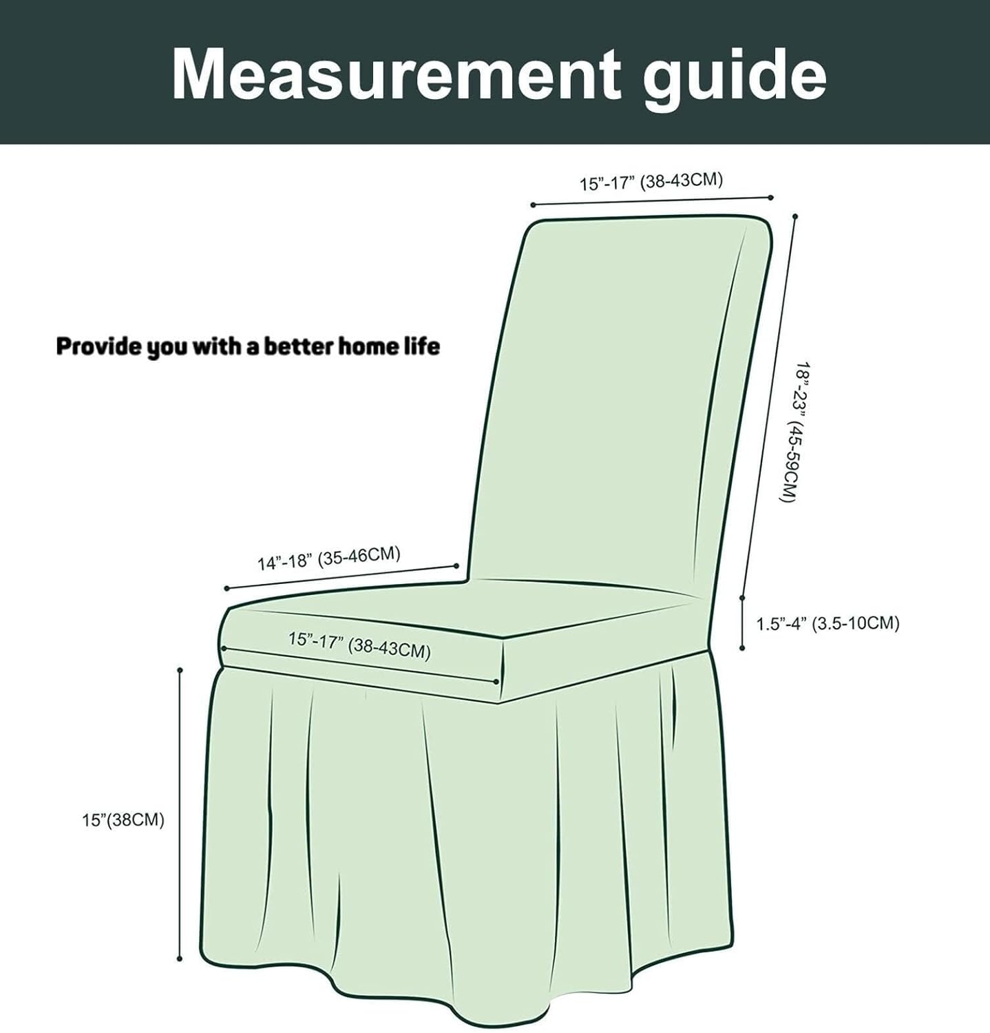 Elastic Chair Cover with Backrest 6 Pieces, Elastic Seersucker Dining Room Chair Covers with Skirt, Chair Covers for Home Party Hotel Wedding Ceremony(Grigio,Set di 6)