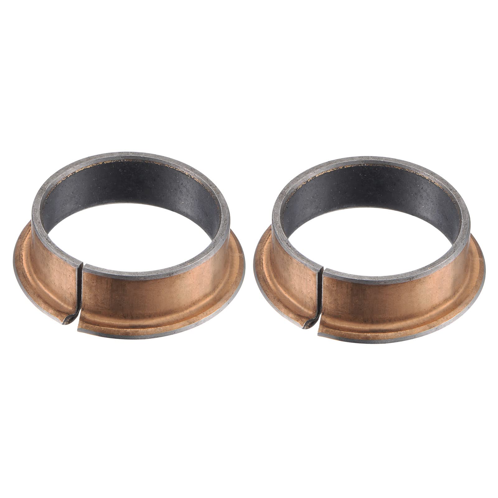 uxcell Flanged Sleeve Bearings 30mm Bore x 34mm OD x 12mm Length x 40.5mm Flange Dia x 2mm Flange Thickness Wrapped Oilless Bushings 2pcs