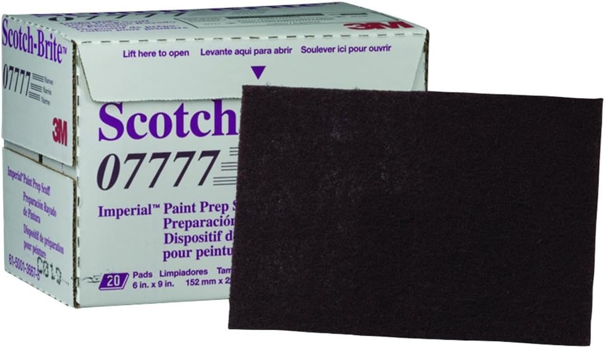 3M 7777 Scotch-Brite Imperial Paint Prep Scuff Pad Maroon 9 in. x 6 in. (20-Pack)