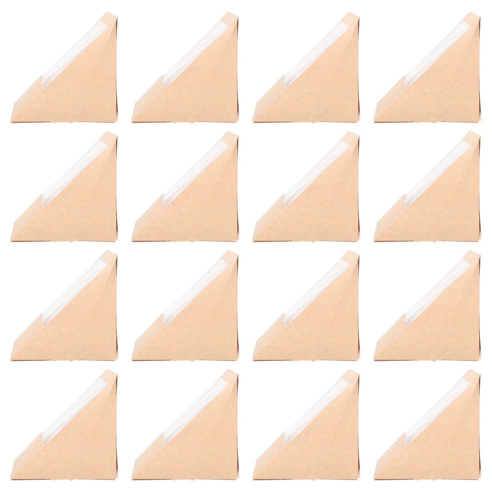 GANAZONO Brotdose 100 Stück Papier Leicht und Tragbar aus Kraftpapier Dreieckige Sandwichboxen Geeignet für Bäckerei und Teestuben
