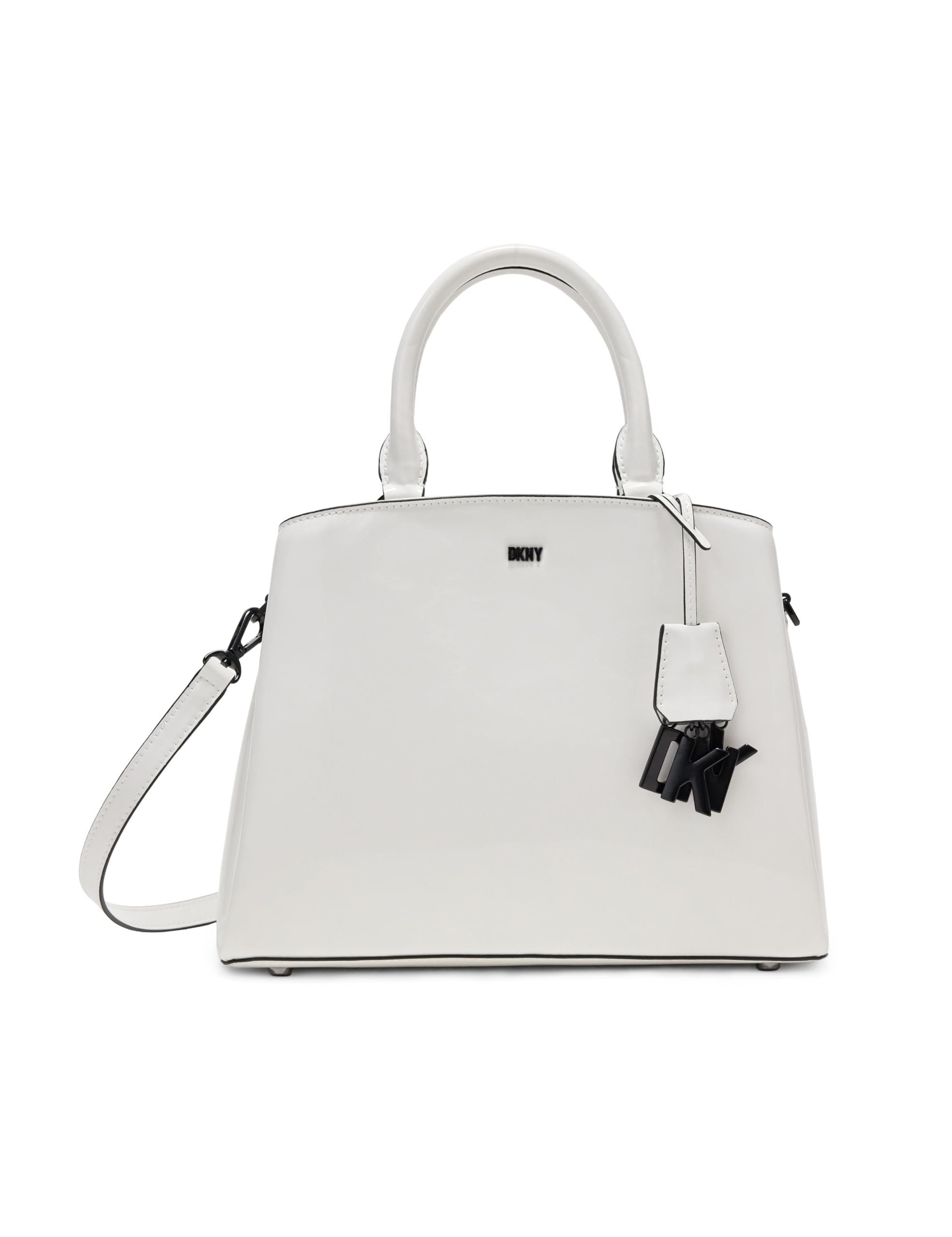 DKNY Paige Medium Satchel, Optic White, Large: Buy Online at Best