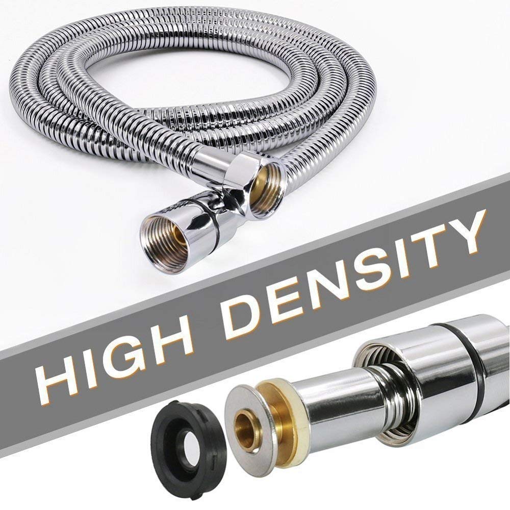 JAGGER (1 Meter) Stainless Steel Double-Buckle Flexible Shower Hose Hand Shower Hose Shower Tube, Faucet Pipe for Toilet, Flexible Tube, Health Faucet Tube for Bathroom (Pack of 1) 1