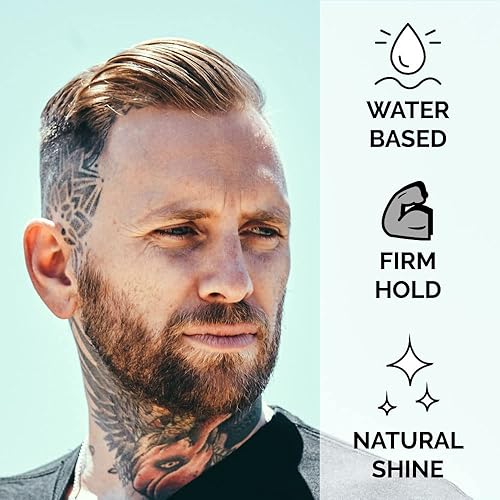 Miniatura 4 de ZEUS Pomada de sujeción firme, pomada de fijación firme a base de agua, brillo natural para todo el día, fabricada en Estados Unidos (paquete de 3)